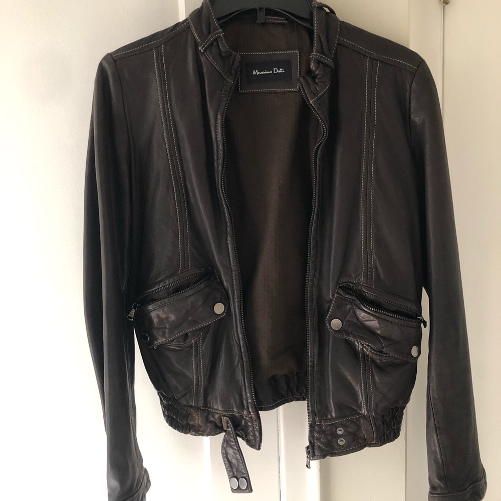 Massimo Dutti leather jacket